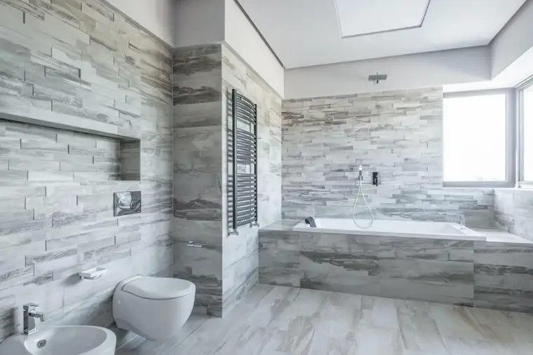 Salle de bains et douche, photographie d’illustration